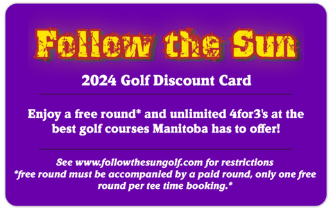 (2) Follow The Sun Golf Discount Cards